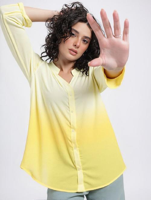 women ombre print long sleeve shirt - 22004462 -  Standard Image - 0