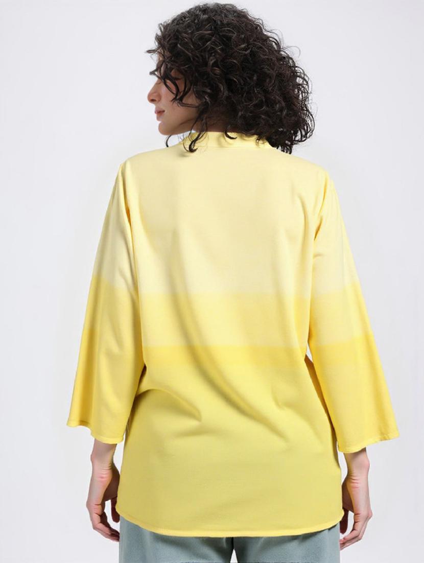 women ombre print long sleeve shirt - 22004462 - Standard Image - 2