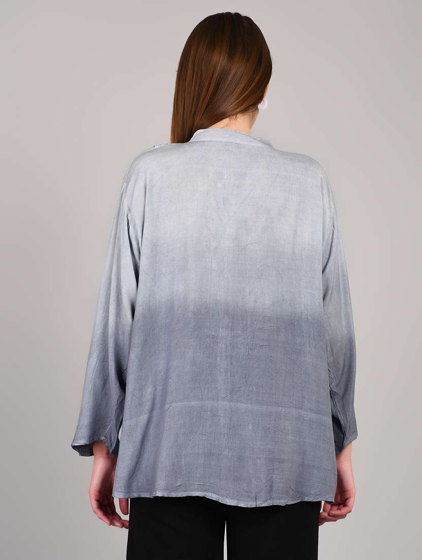 women ombre print long sleeve shirt - 22004463 -  Standard Image - 2