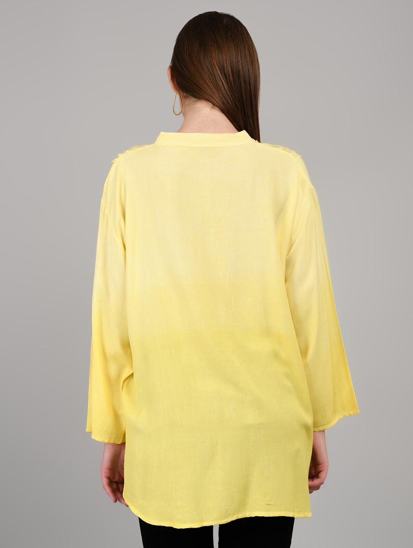 women ombre print long sleeve shirt - 22004471 - Standard Image - 2