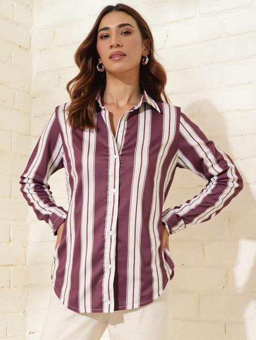 multi colored satin regular shirt - 22004479 -  Standard Image - 0