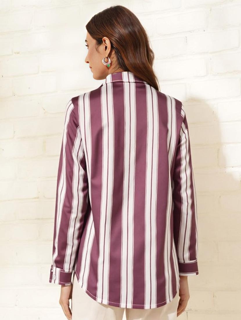 multi colored satin regular shirt - 22004479 - Standard Image - 2