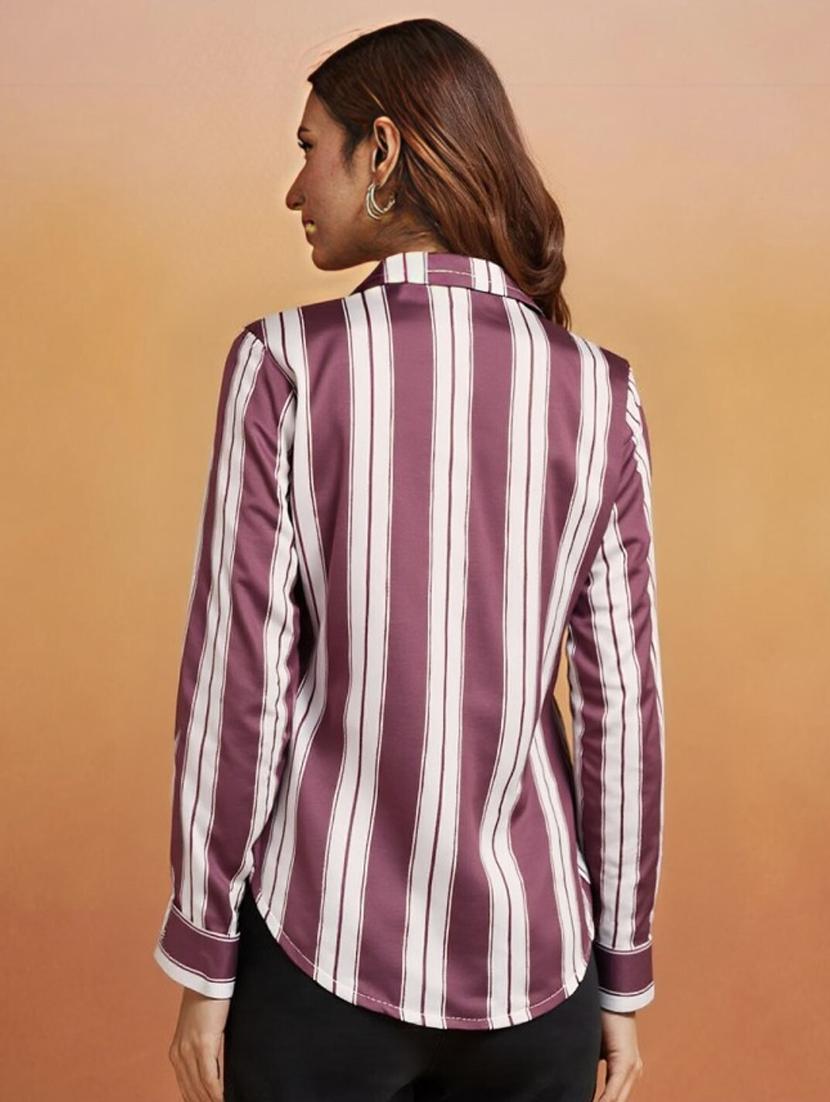 multi colored satin regular shirt - 22004488 - Standard Image - 2