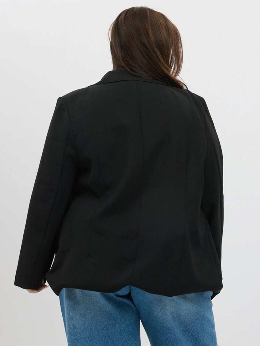 women black solid single breasted blazer - 22004552 - Standard Image - 2