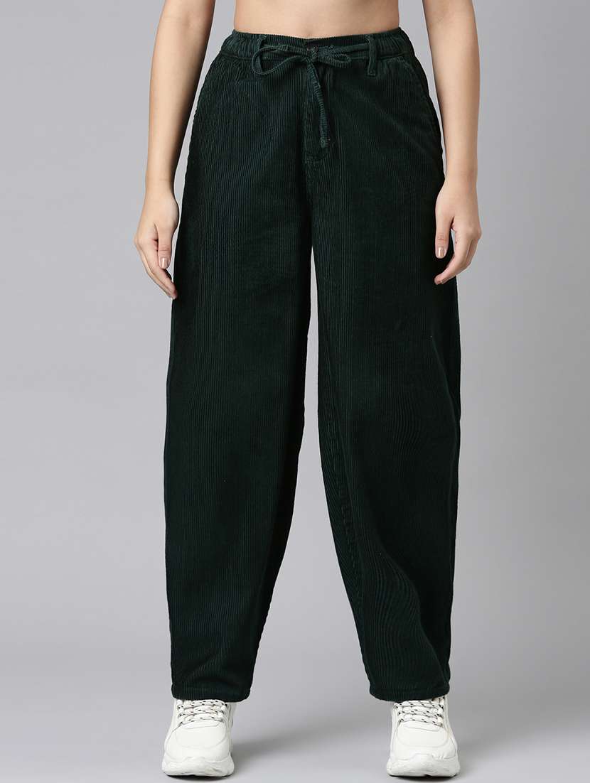 women solid high rise peg trouser - 22004922 -  Zoom Image - 0