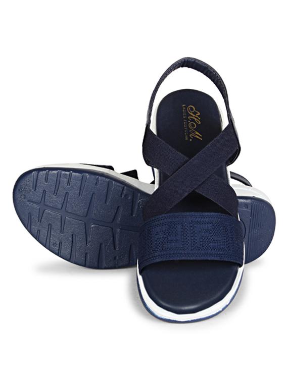 women blue back strap platform wedge - 22005019 - Standard Image - 2