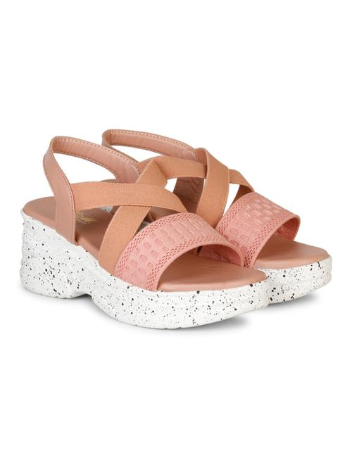 women solid back strap platform wedge - 22005022 -  Standard Image - 0