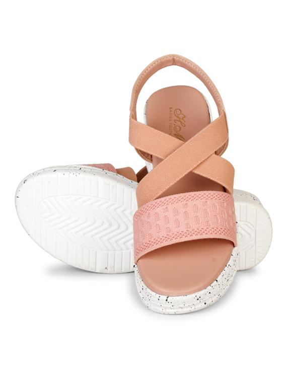 women solid back strap platform wedge - 22005022 - Standard Image - 2