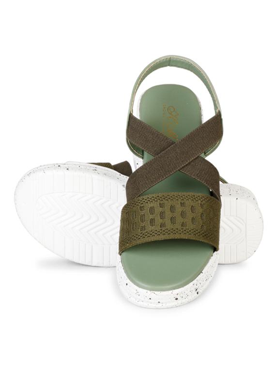women solid back strap platform wedge - 22005025 - Standard Image - 2