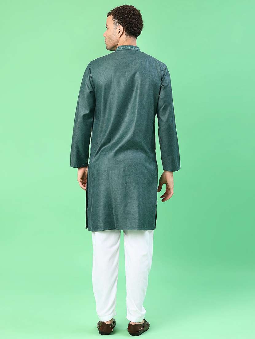 men long sleeve kurta and pyjama set - 22005048 -  Standard Image - 2