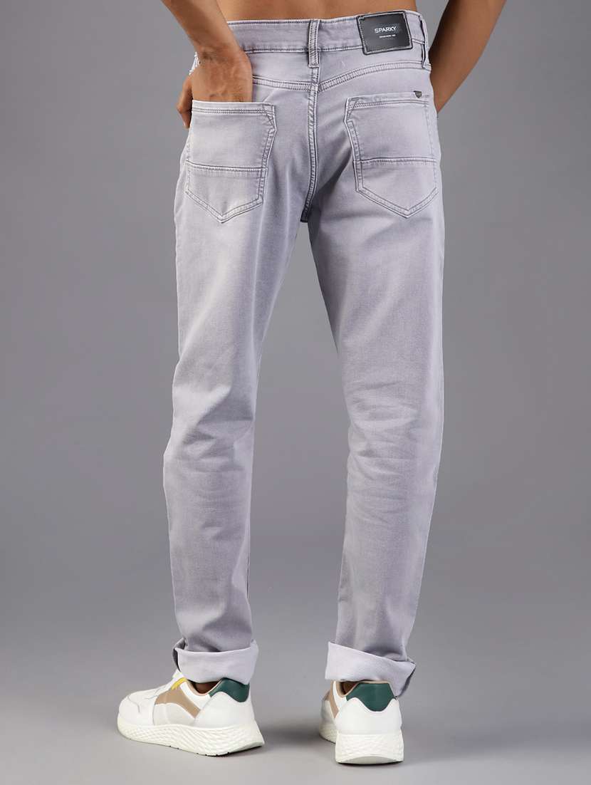 men washed mid rise full length tapered jeans - 22005093 -  Standard Image - 2