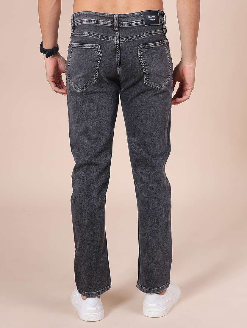 Men Plain Mid Rise Full Length Jean - 22005147 -  Standard Image - 2