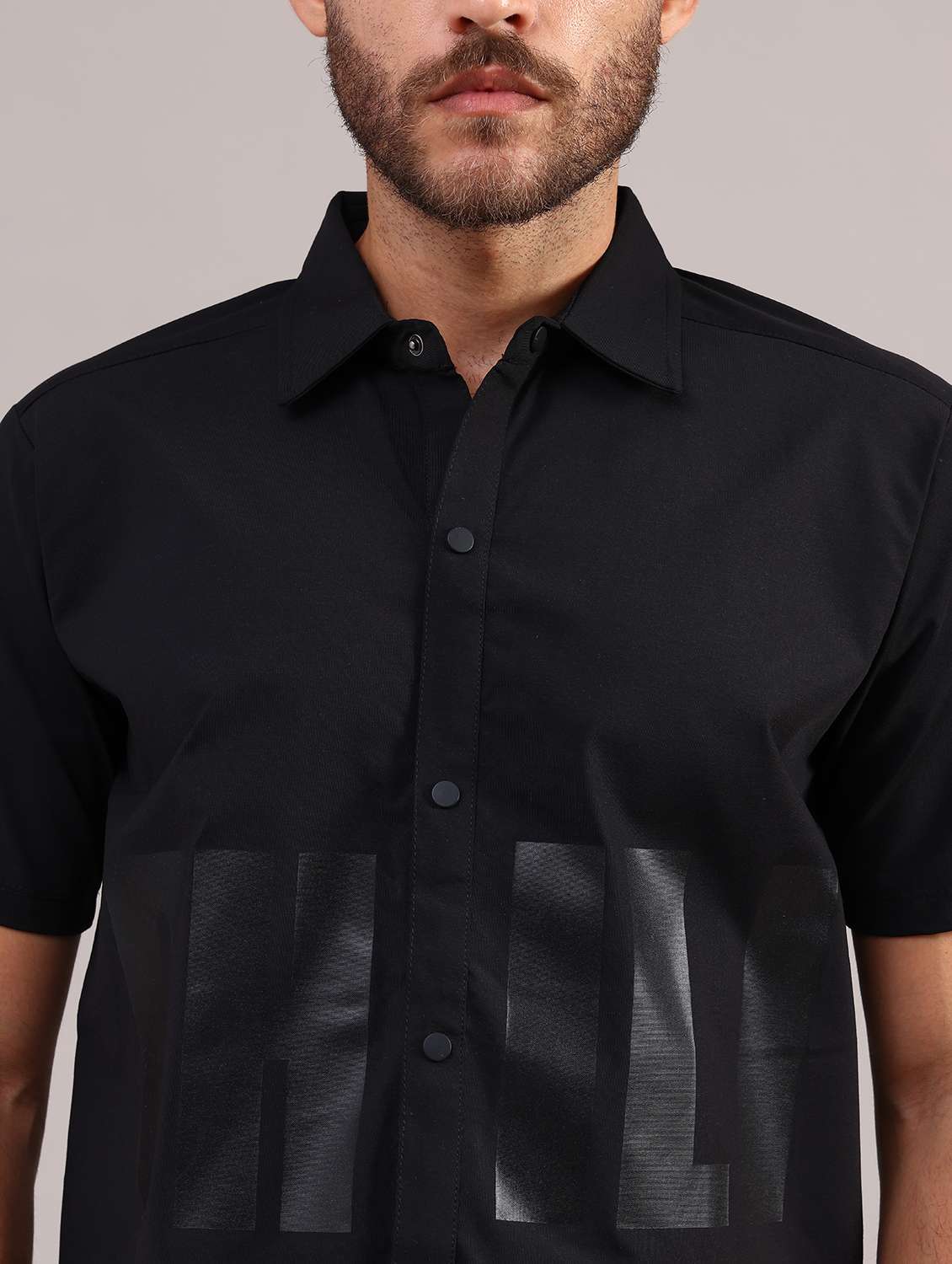 men printed collared short sleeve shirt - 22005330 -  Standard Image - 2