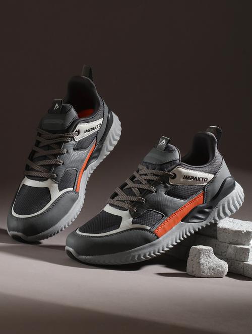 men grey lace up sport shoe - 22005922 -  Standard Image - 0