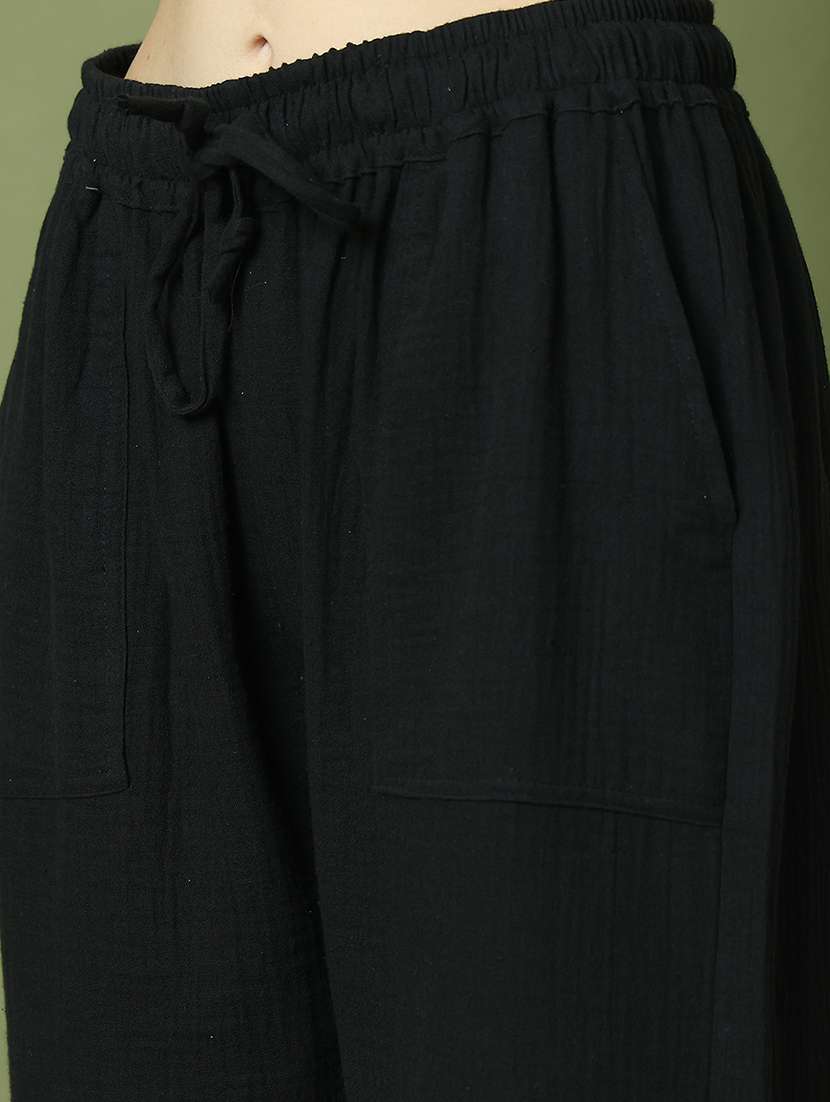 women pack of 2 solid loungewear pyjama - 22006055 -  Standard Image - 7