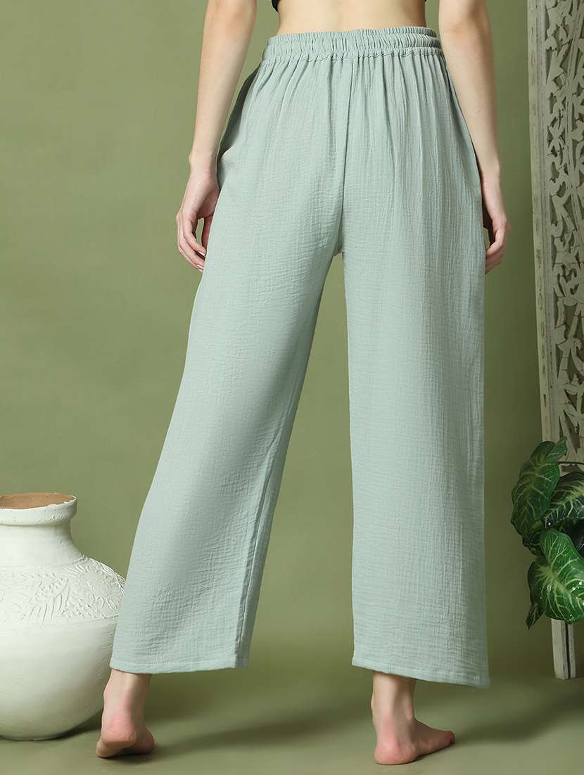 women solid mid rise loungewear pajama - 22006100 -  Standard Image - 2