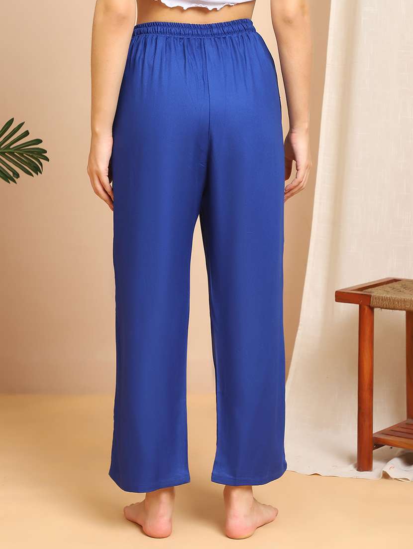 women solid mid rise loungewear pajama - 22006108 -  Standard Image - 2