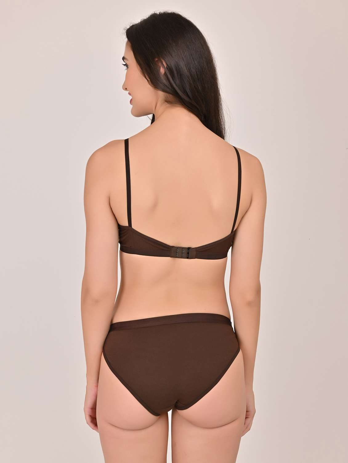 women solid lace bra and panty set - 22006188 -  Standard Image - 2