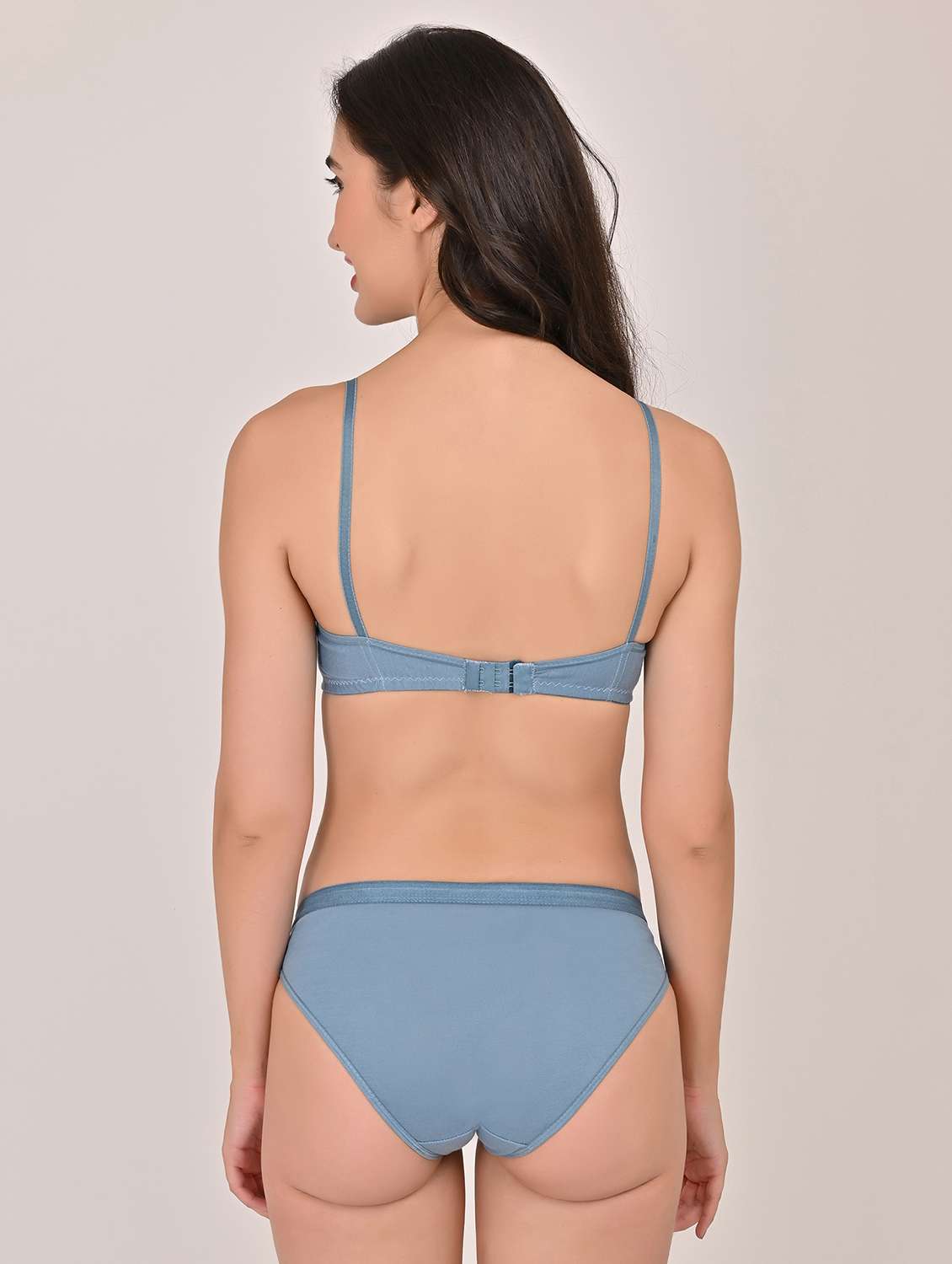 women solid lace bra and panty set - 22006193 -  Standard Image - 2