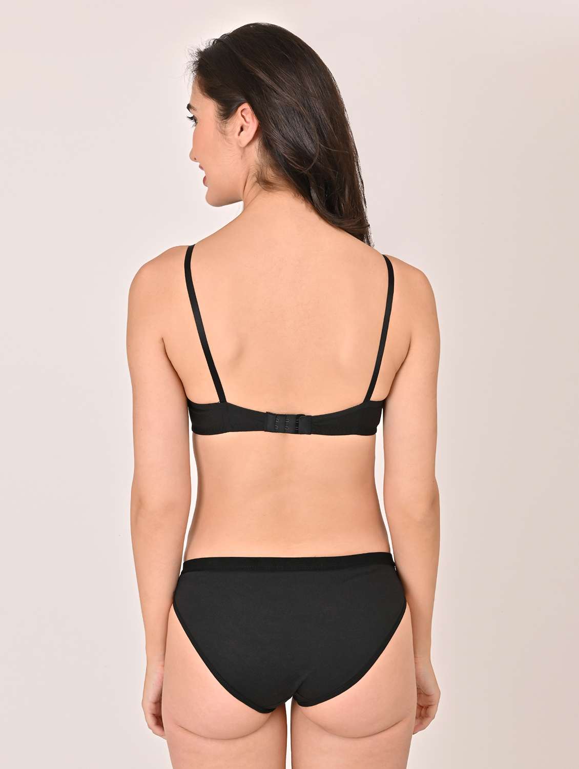 women solid bra and panty set - 22006194 -  Standard Image - 2