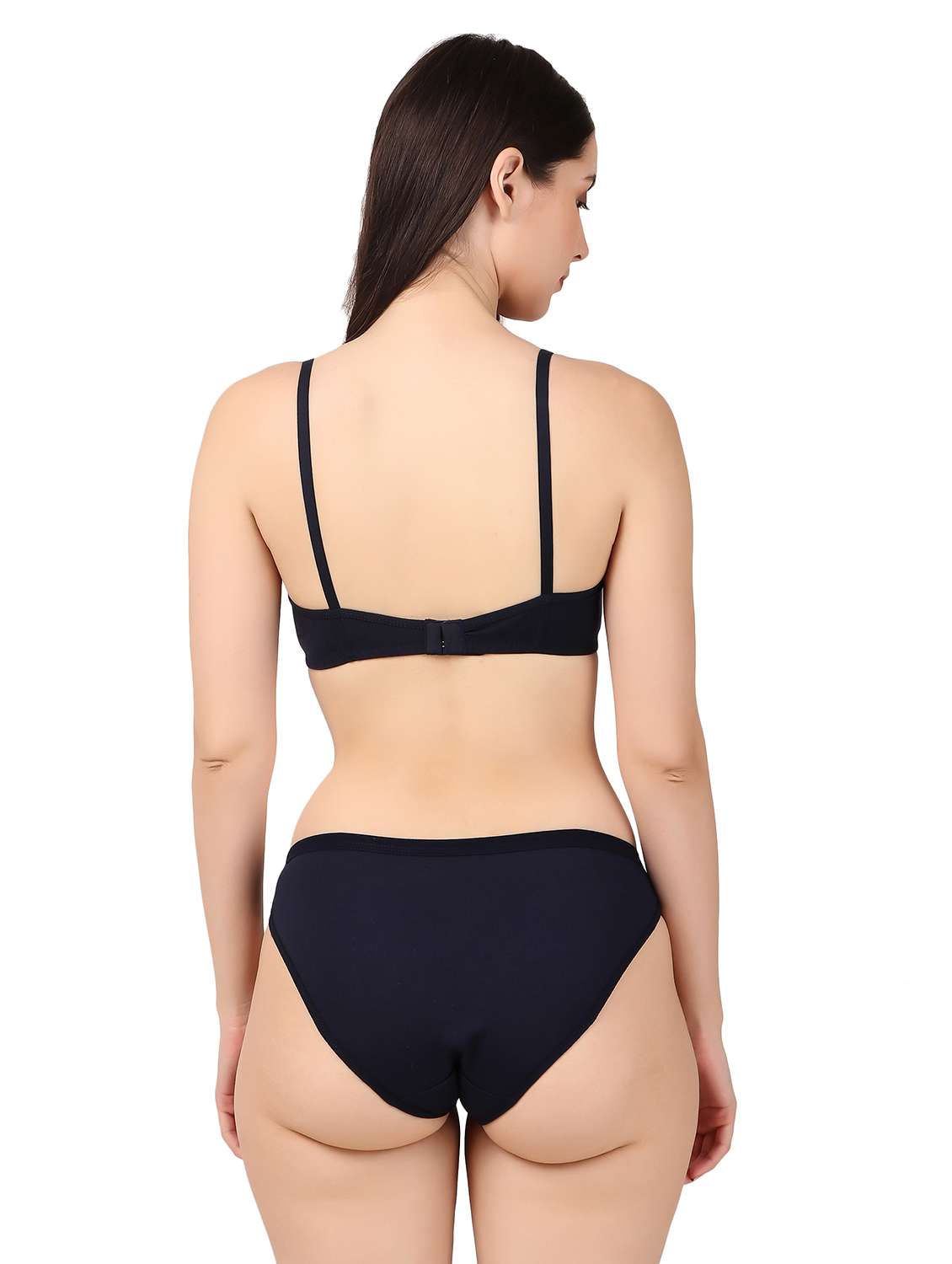 women solid bra and panty set - 22006199 -  Standard Image - 2