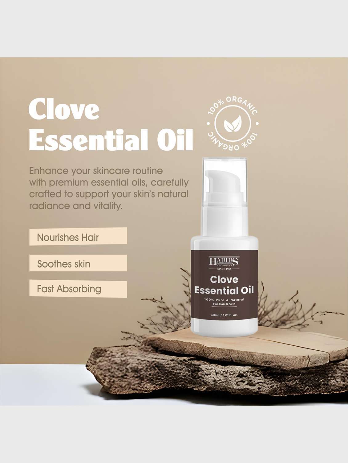 clove essential oil - 100% undiluted, therapeutic grade for aromatherapy & oral care 30ml - 22006220 -  Standard Image - 2