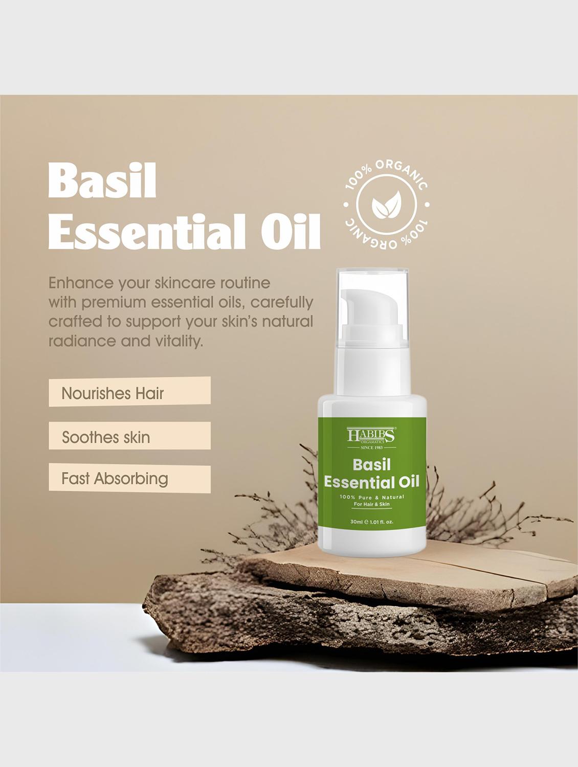 basil essential oil - 100% undiluted, therapeutic grade for stress relief & mental clarity 30ml - 22006223 - Standard Image - 2