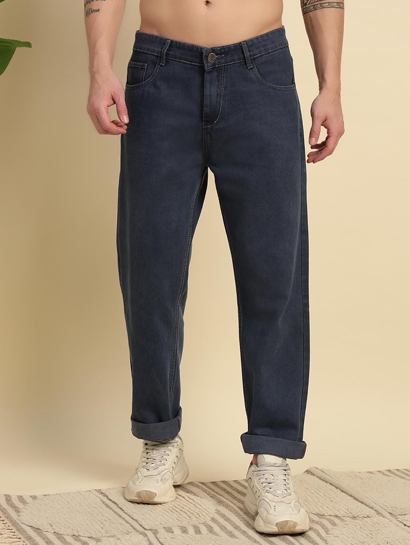 men plain mid rise full length jeans - 22006238 -  Zoom Image - 0
