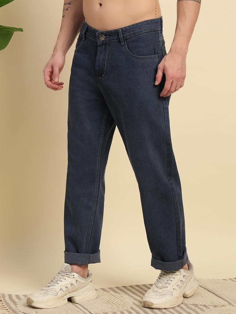 men plain mid rise full length jeans - 22006238 - Standard Image - 2