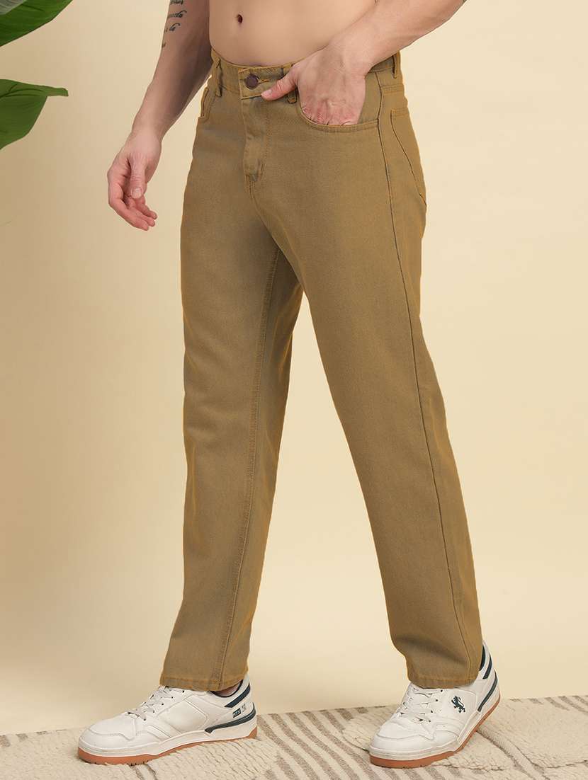 men plain mid rise full length jeans - 22006239 - Standard Image - 2
