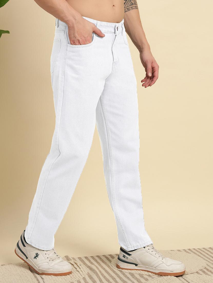 men plain mid rise full length jeans - 22006240 - Standard Image - 2