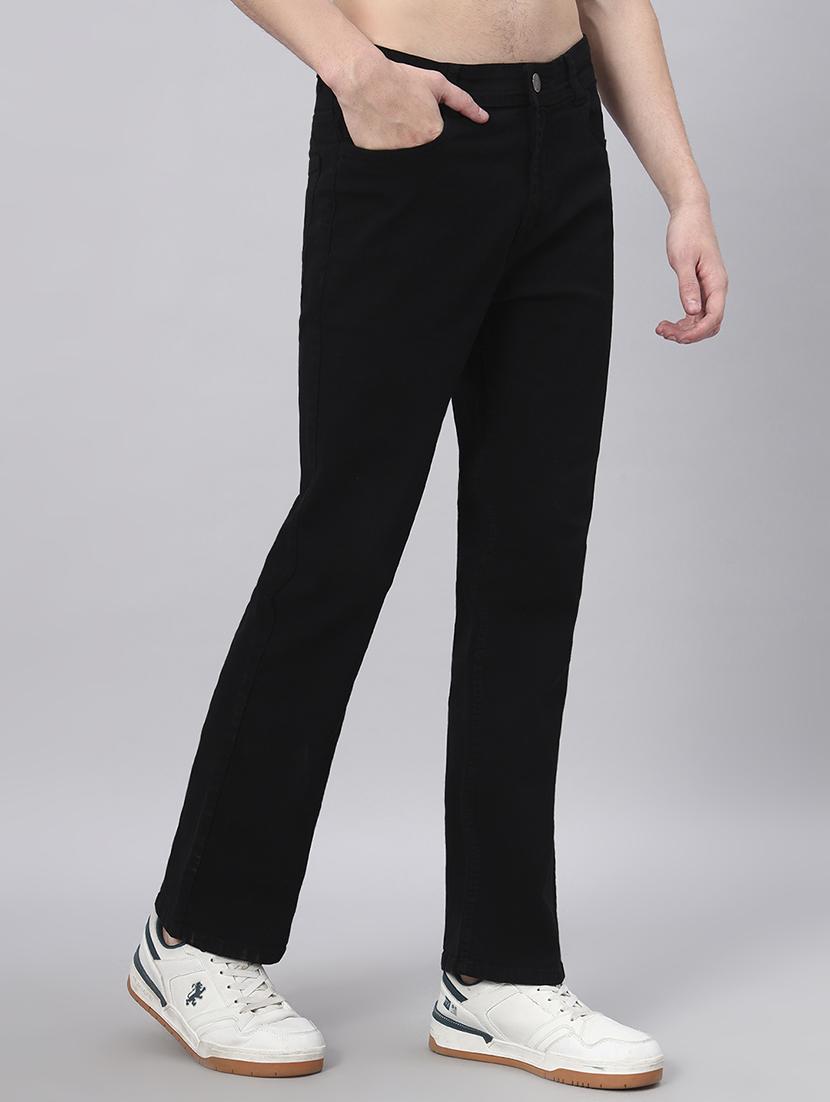 men plain mid rise full length straight fit jeans - 22006247 - Standard Image - 2