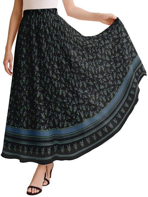 women floral printed high rise maxi flared skirt - 22006340 -  Standard Image - 0