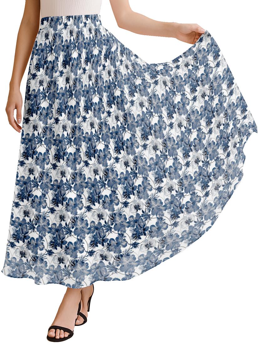 women floral printed high rise maxi flared skirt - 22006355 -  Zoom Image - 0