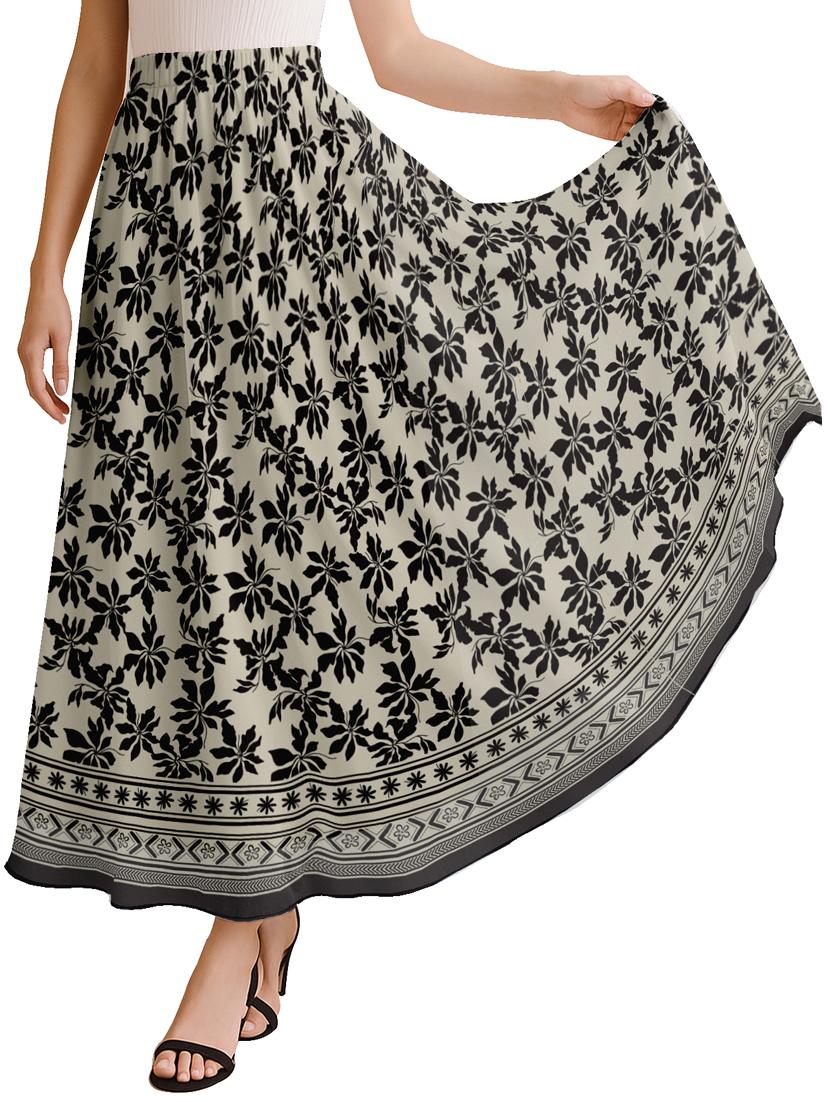 women floral printed high rise maxi flared skirt - 22006357 - Zoom Image - 0