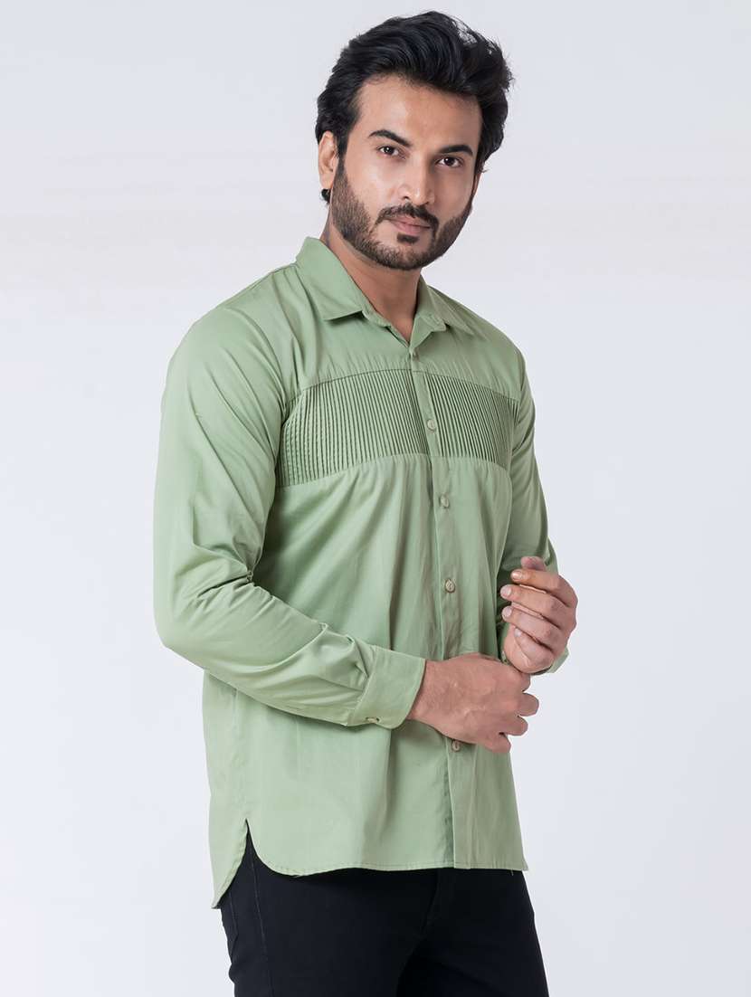 men textured long sleeve regular fit casual shirt - 22006408 -  Standard Image - 2