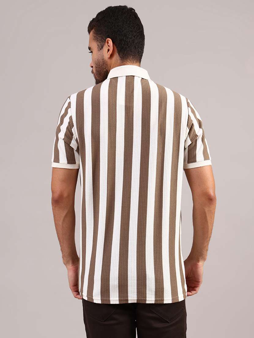 men striped short sleeve regular fit polo t-shirt - 22006493 -  Standard Image - 2