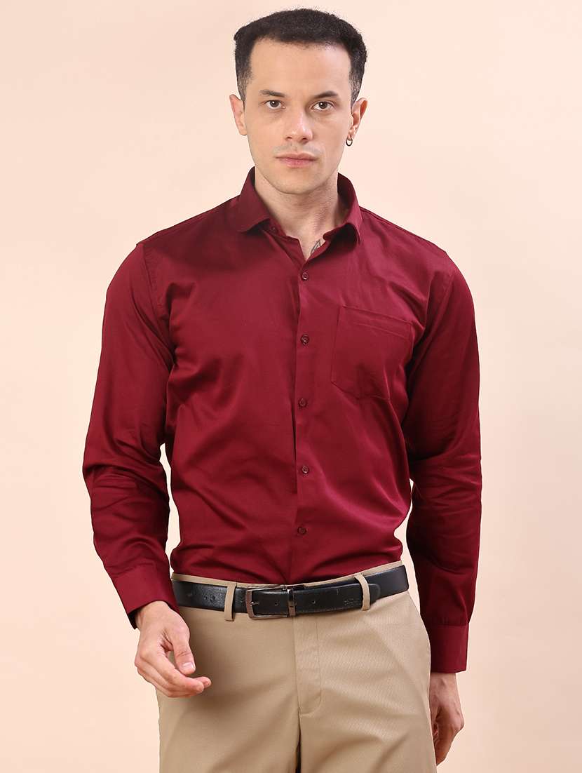 men solid long sleeve regular fit formal shirt - 22006531 -  Standard Image - 2