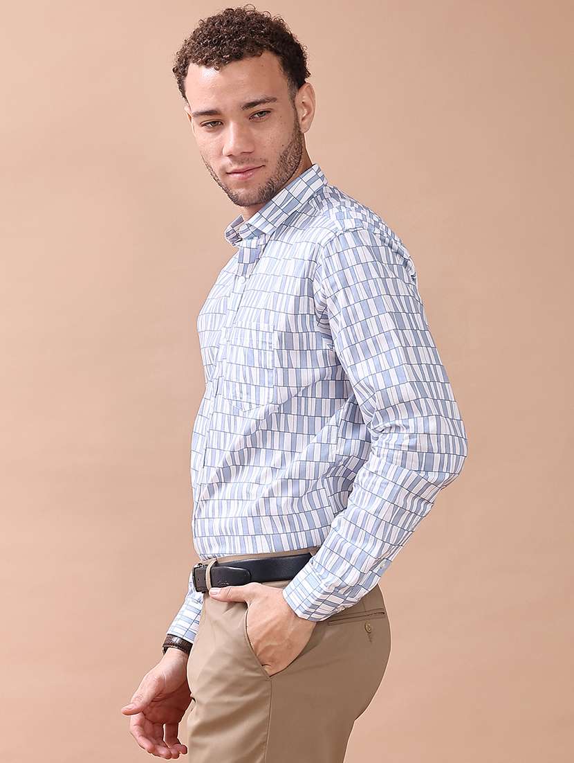 men printed long sleeve regular fit formal shirt - 22006600 -  Standard Image - 2