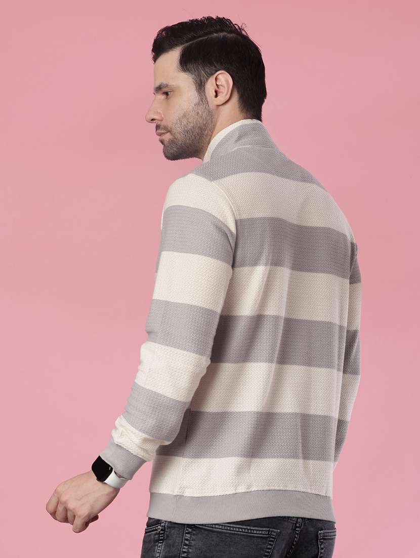 men striped long sleeve regular fit sweatshirt - 22006817 -  Standard Image - 2