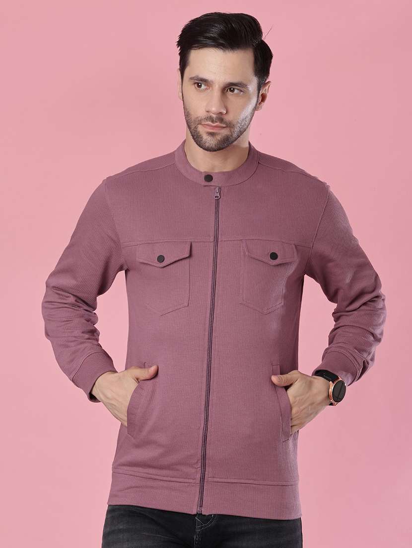 men solid long sleeve regular fit sweatshirt