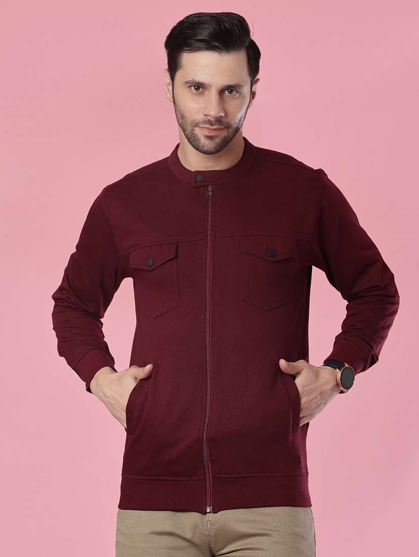 men solid long sleeve regular fit sweatshirt
