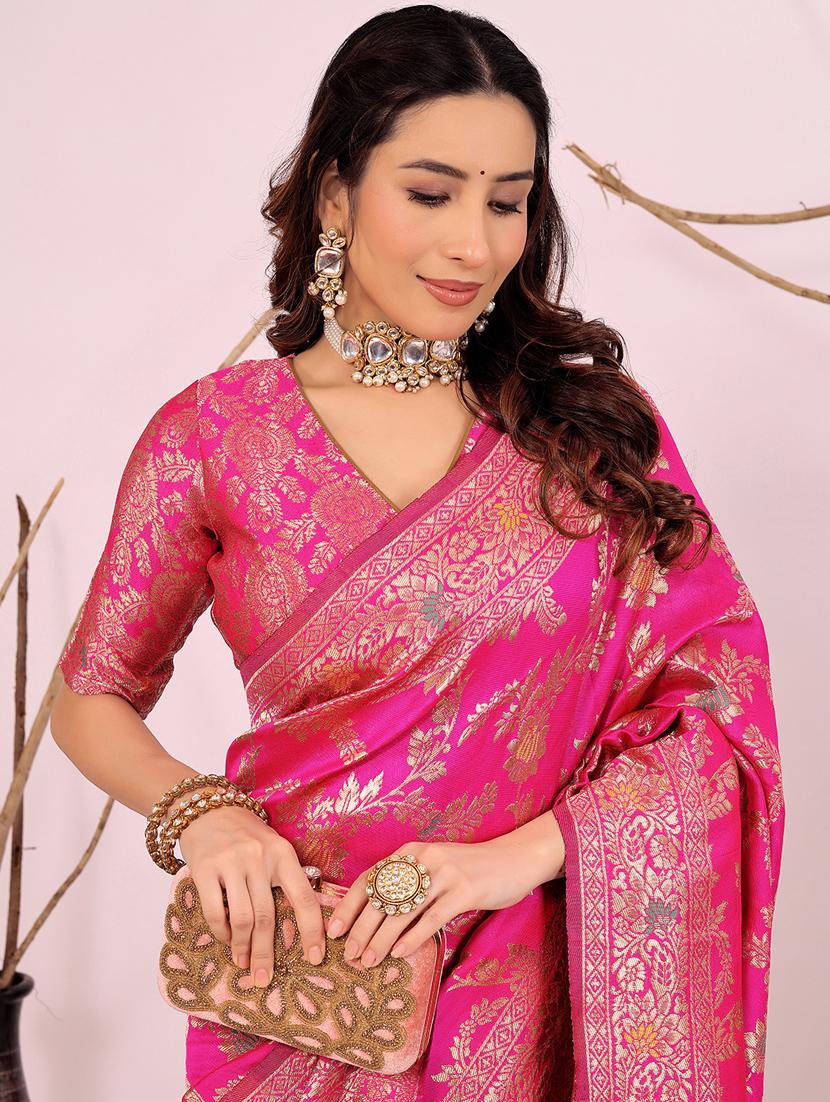 women self design banarasi saree with blouse - 22006959 - Standard Image - 2
