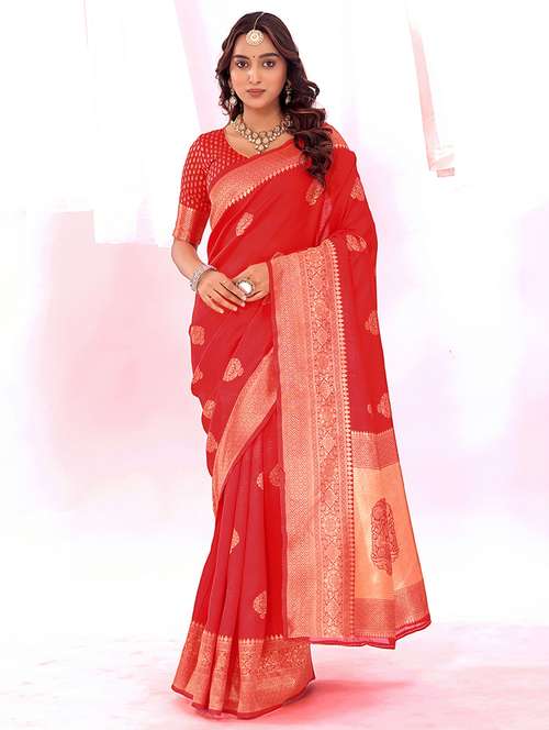 women self design kanjivaram saree with blouse - 22006971 -  Standard Image - 0