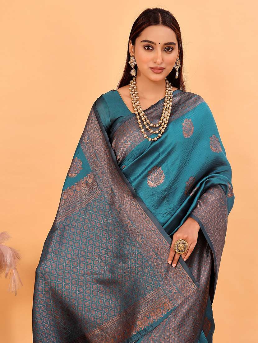 women self design kanjivaram saree with blouse - 22006980 -  Standard Image - 2