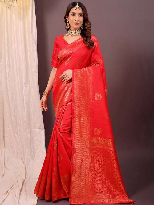 women self design kanjivaram saree with blouse - 22006981 -  Standard Image - 0