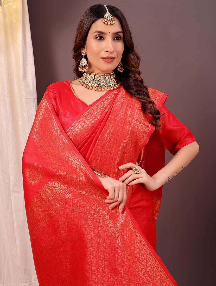 women self design kanjivaram saree with blouse - 22006981 -  Standard Image - 2