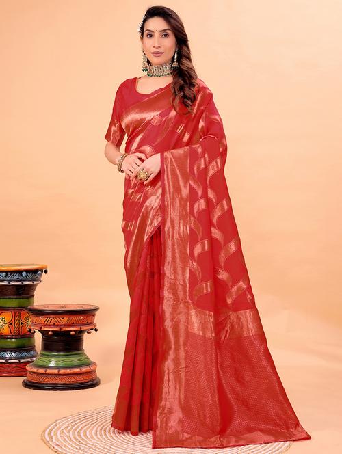 women self design banarasi saree with blouse - 22006999 -  Standard Image - 0