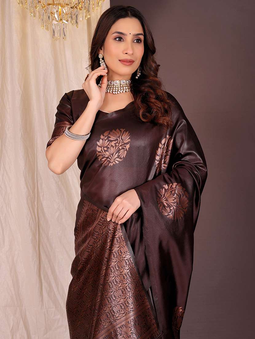 women self design kanjivaram saree with blouse - 22007006 -  Standard Image - 2