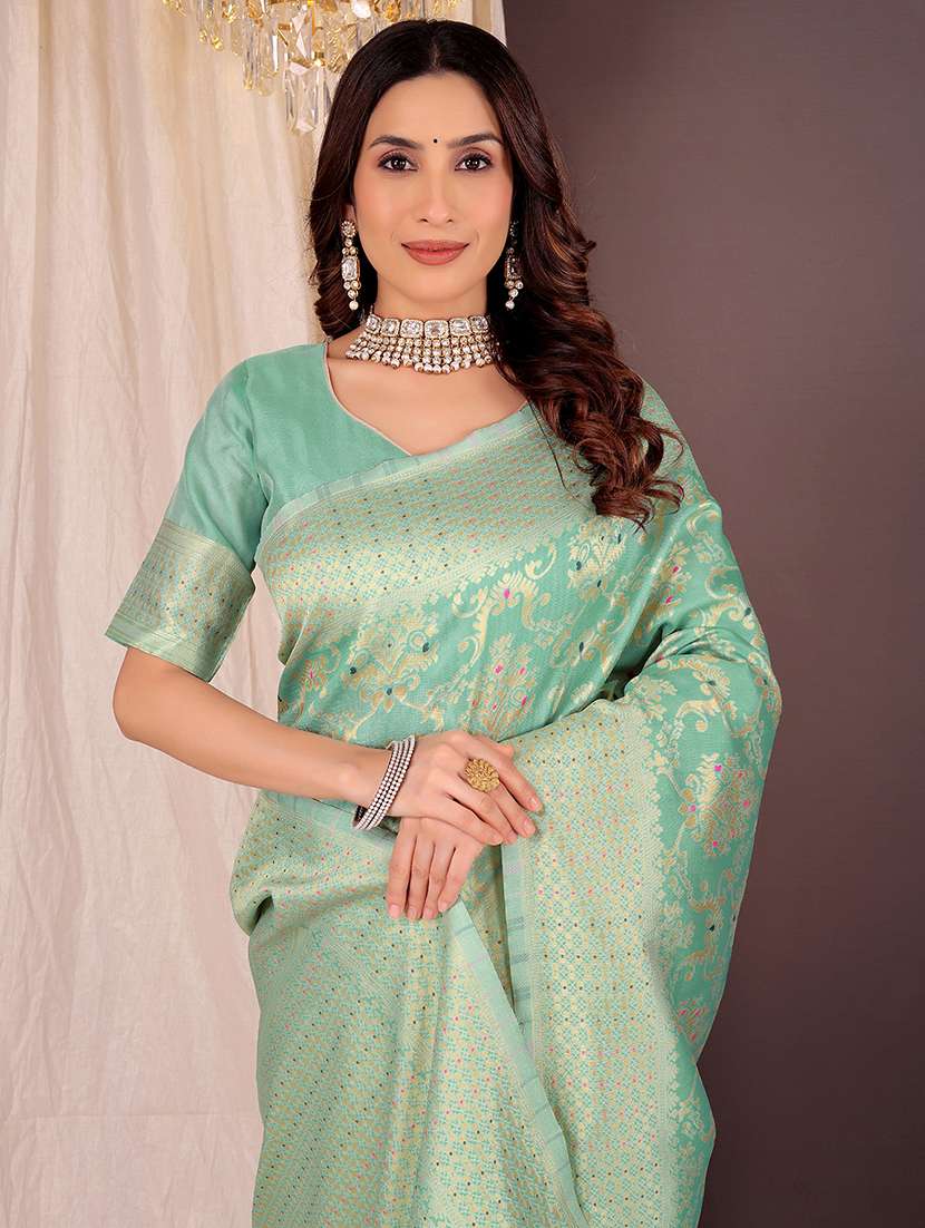 women self design banarasi saree with blouse - 22007010 -  Standard Image - 2